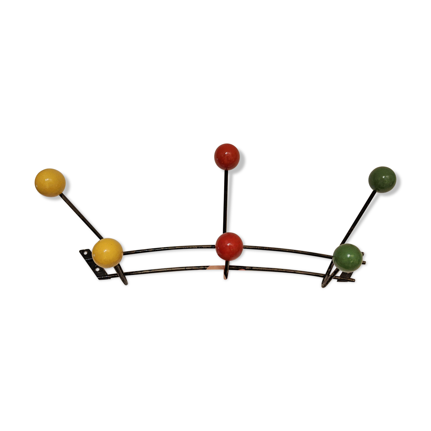Vintage ball coat rack