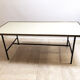 Modernist glass and brass coffee table, 1960