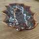 Catchall, small dish in Vallauris ceramic in the shape of a leaf.