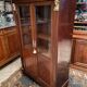Mahogany and bronze showcase bookcase in Return from Egypt style