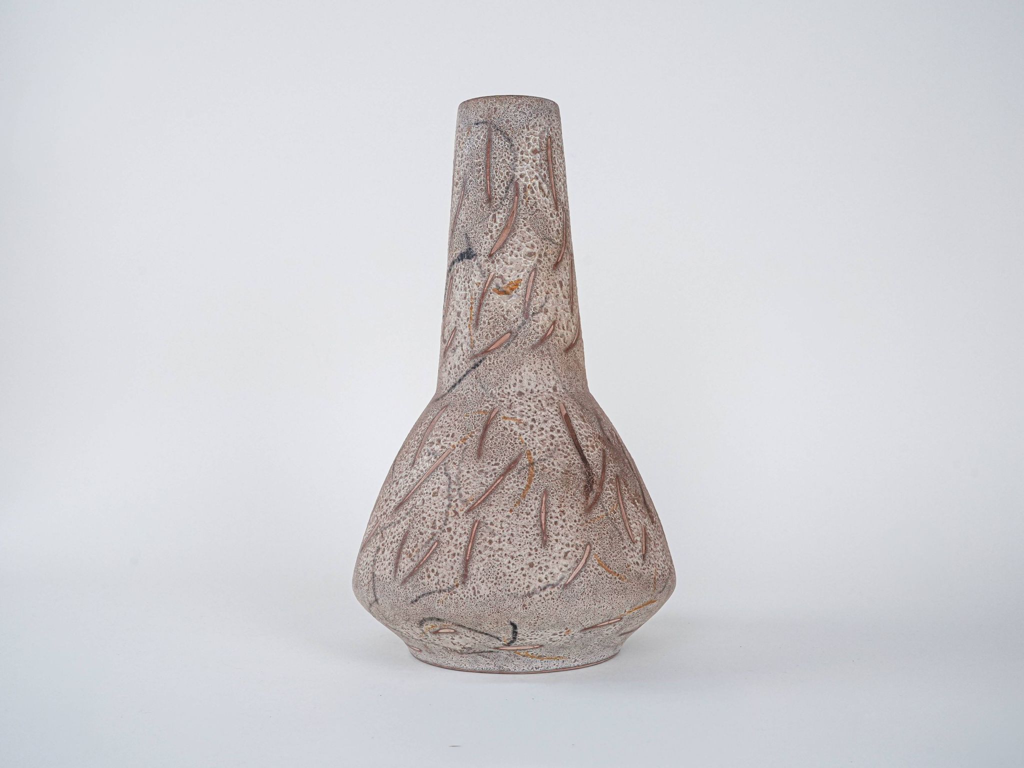 Ceramic boho vase, German design, 1960s, made in Germany