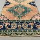 Distressed Turkish Runner 370x86 cm wool Vintage Tribal Rug Black Pink Beige