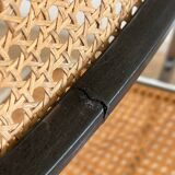 Pair of folding cane chairs