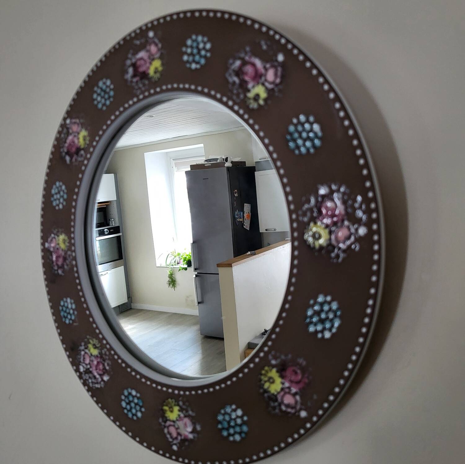 Mari Simmulson Ceramic Mirror Floral Decor/Scandinavian Design