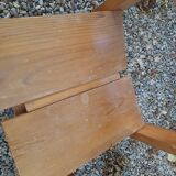 Set of two regain wooden chairs by roland haeuster, for les arcs selection charlottes perriand