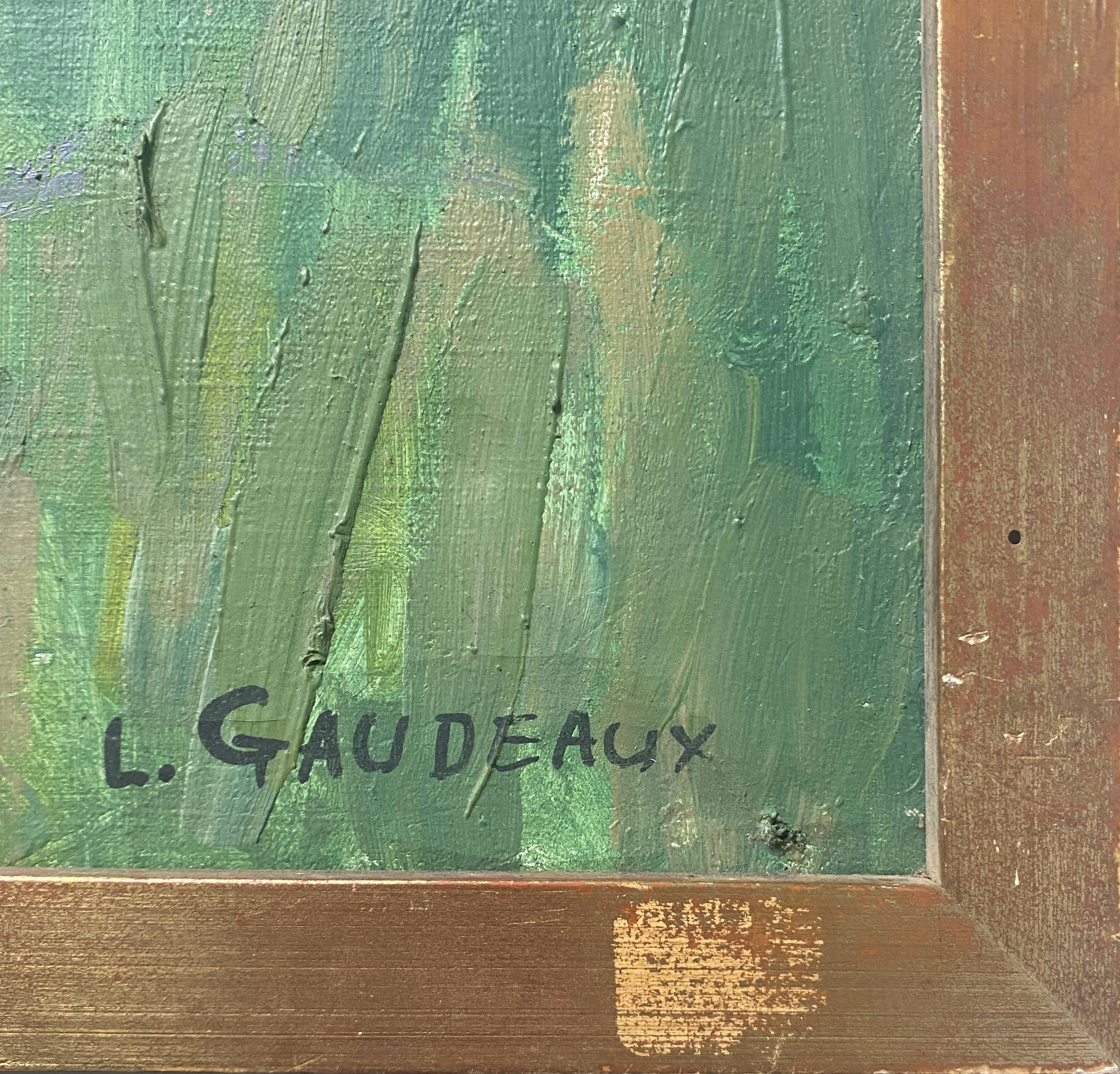 HST painting "Le poirier route d'Evreux" by Léon Gaudeaux (1893 / 1947)