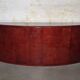 Italian convex sideboard in lacquered parchment by Aldo Tura