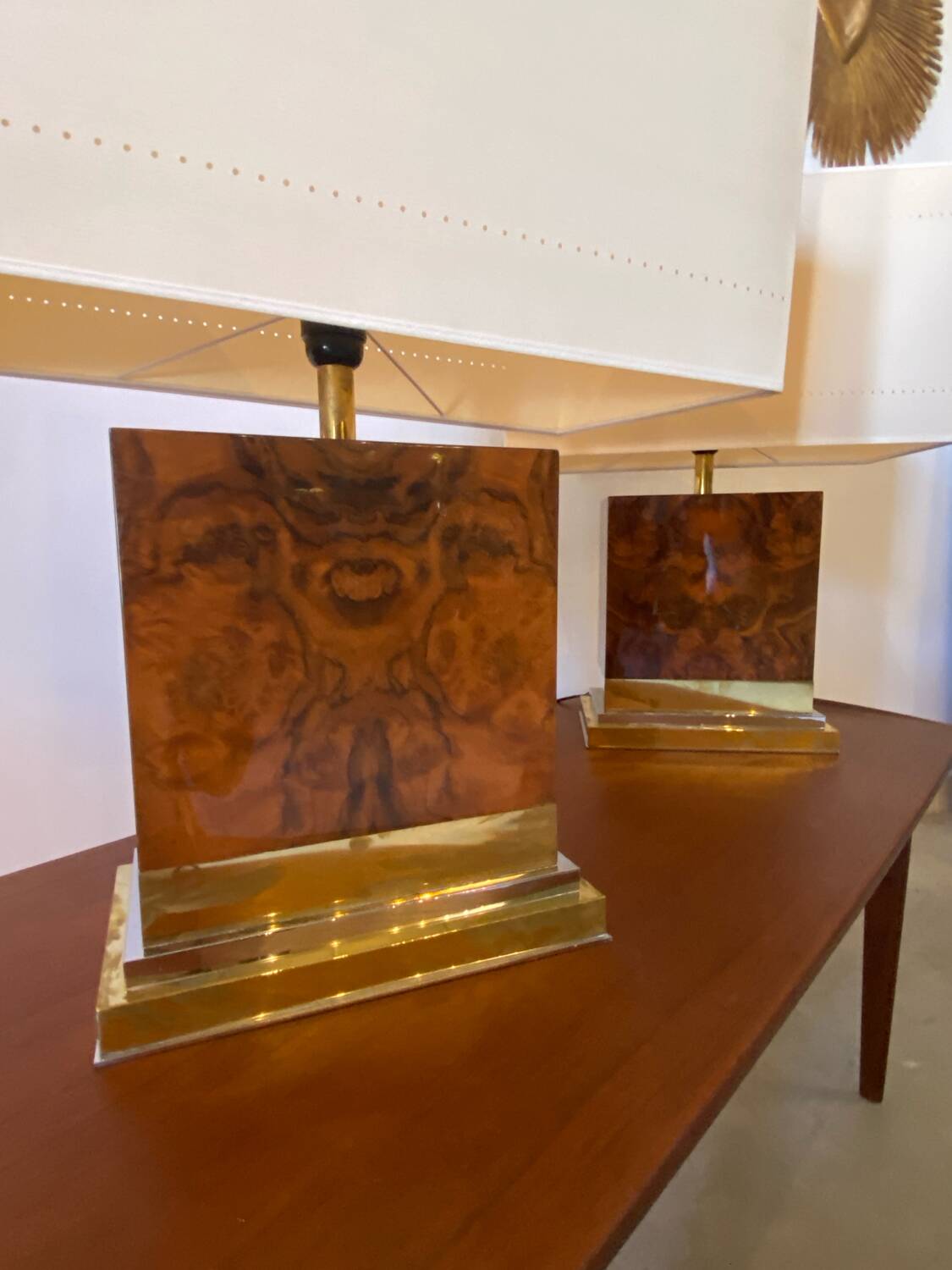 Pair of Jean-Claude Mahey lamps, 1975