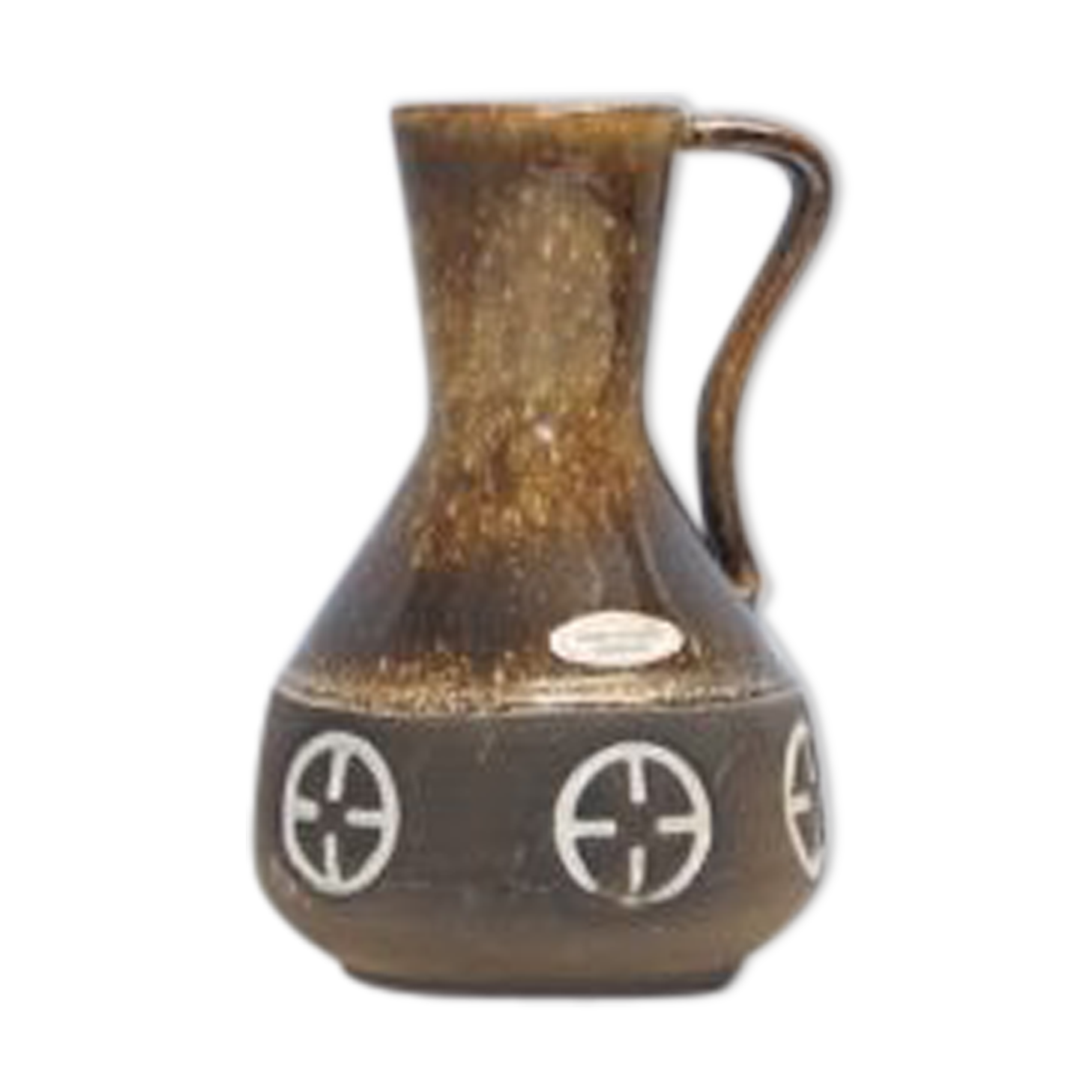 Brown jug vase Frank Keramik from Denmark