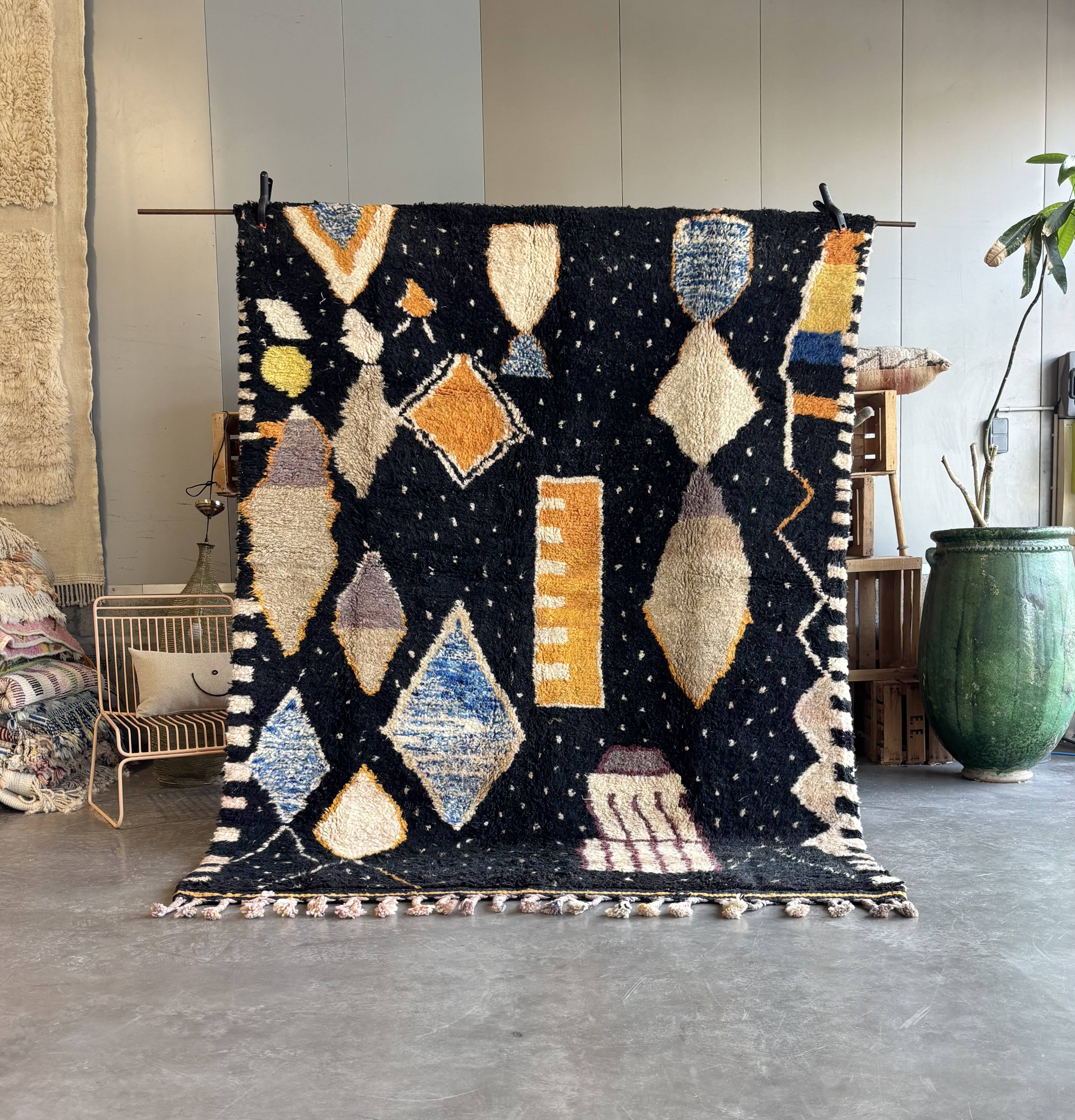 Tapis berbère Beni Ouarain Mrirt artisanal, Maroc
