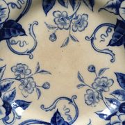 Blue floral decorated plate