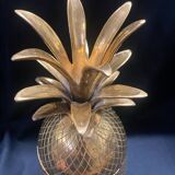 Pineapple brass ice bucket