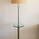 1930s Floor Nickel Lamp with Side Table – Functionalism, Bauhaus