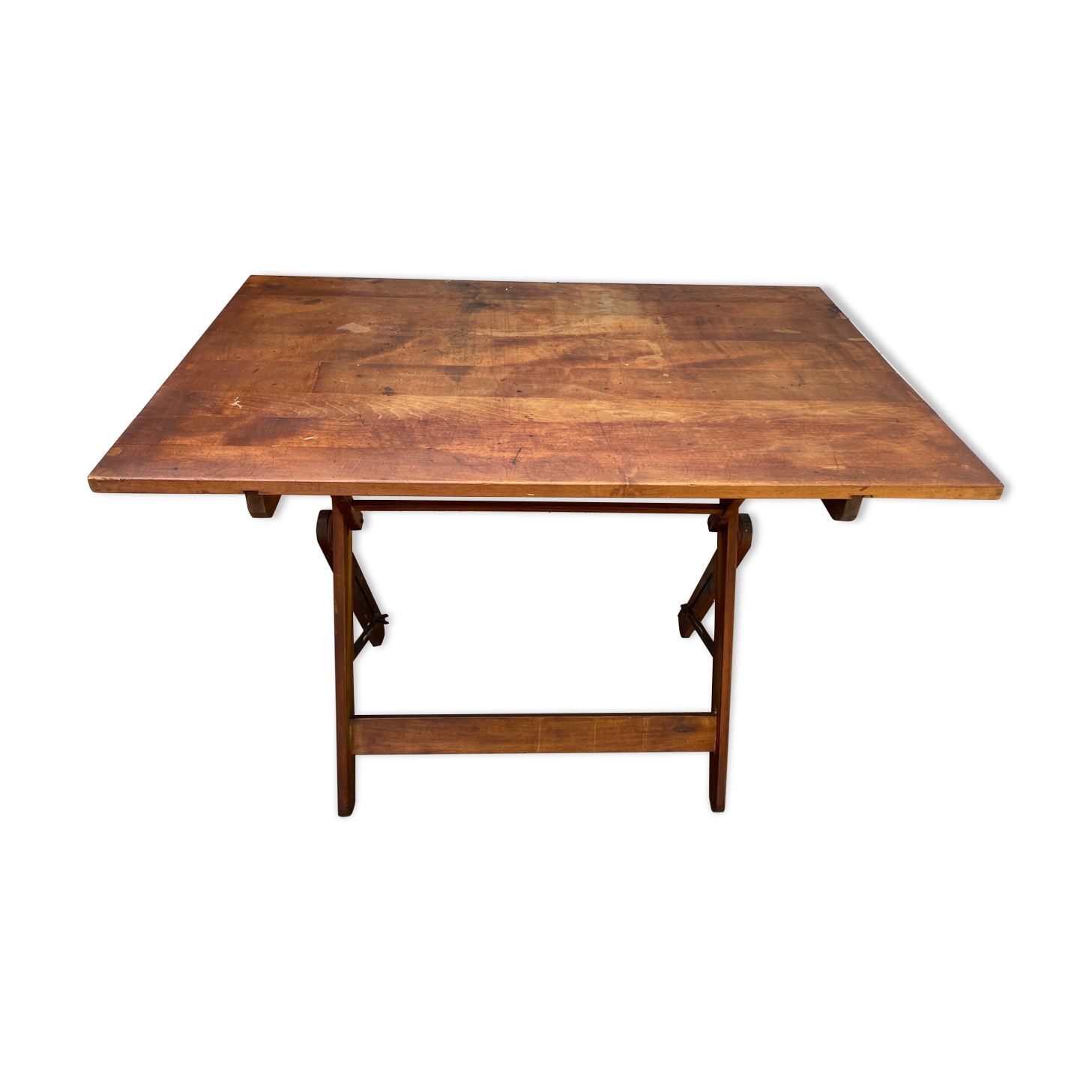Vintage architect's table in wood drawing table 1930