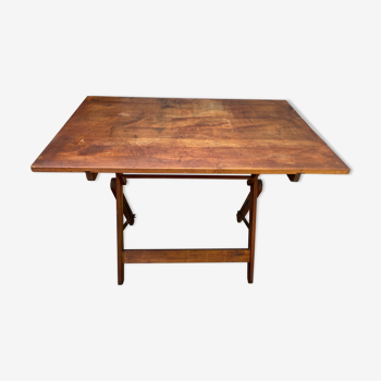 Vintage architect's table in wood drawing table 1930