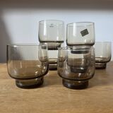 Set of 8 luminarc Shell smoked glasses