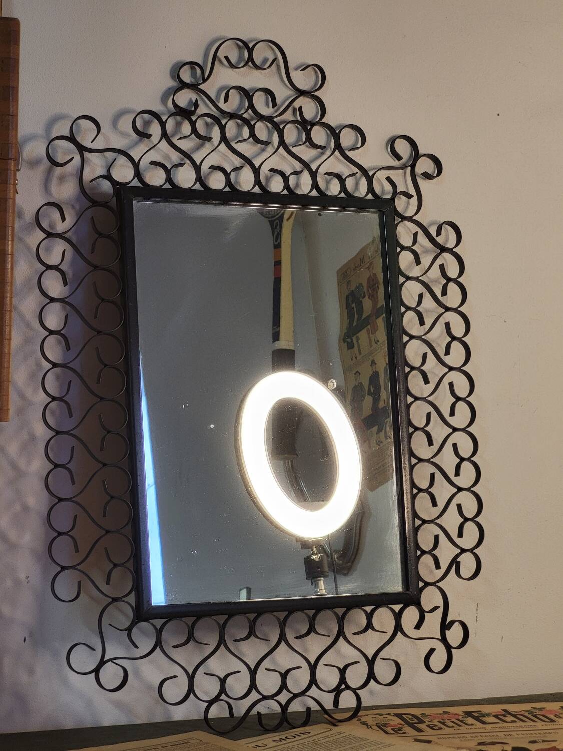 Miroir métal vintage