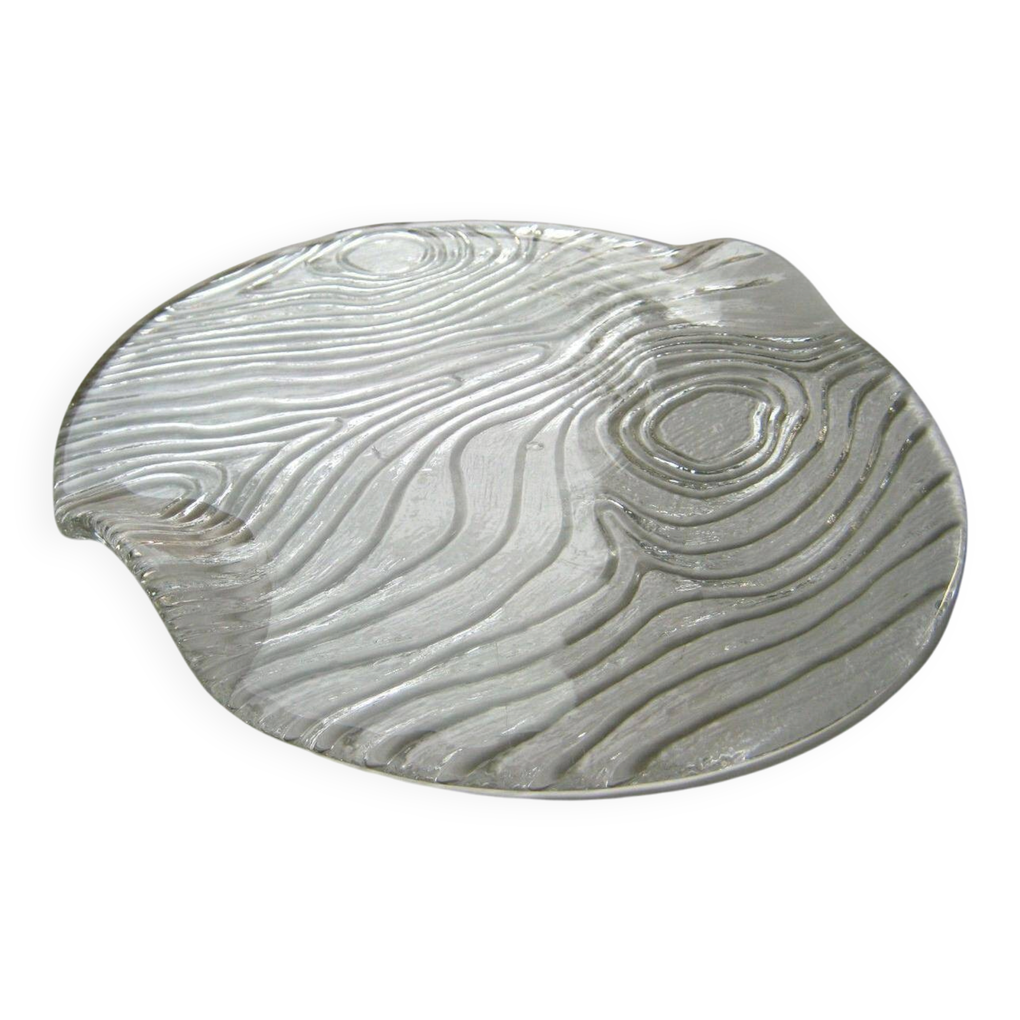 Textured glass plate "Bark" by Bengt Edenfalk for Skruf