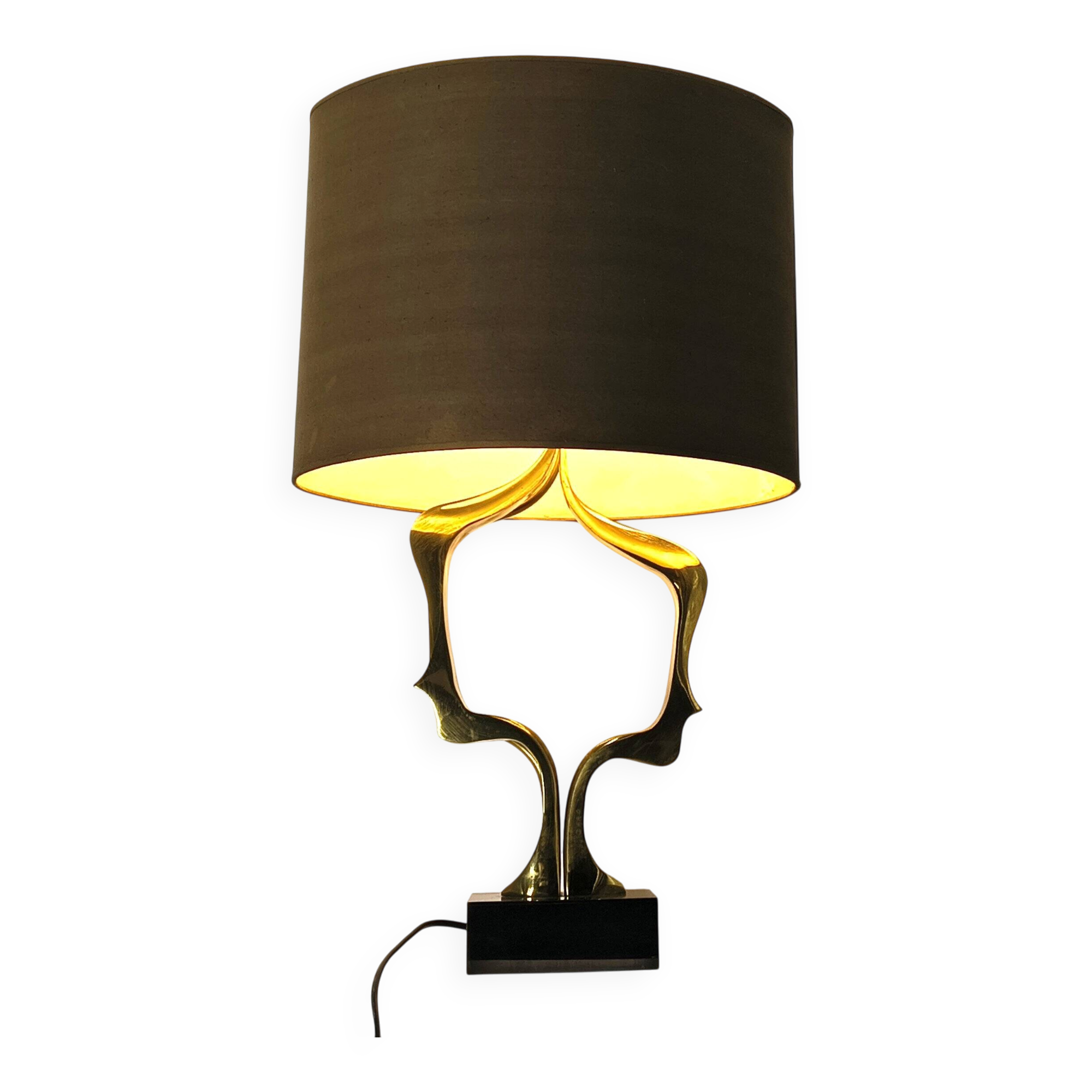 Bronze table lamp by Willy Daro, 1970s