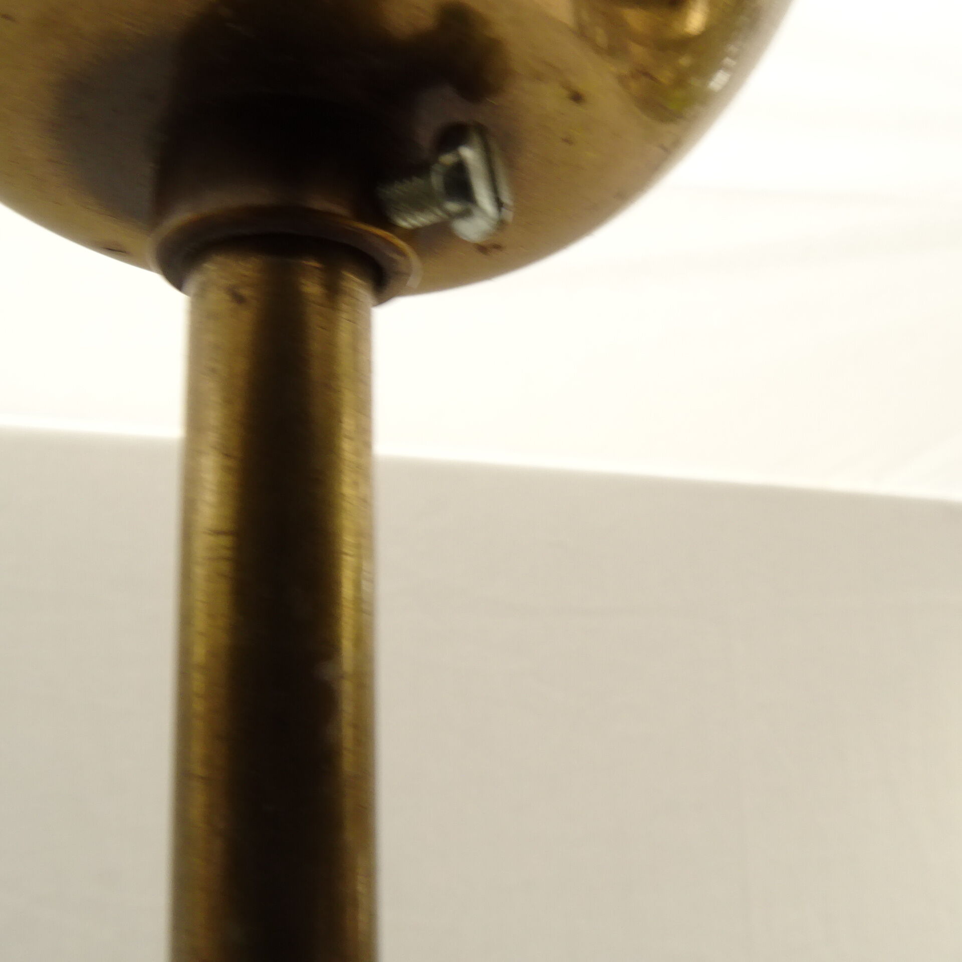 Suspension in opaque glass and solid brass