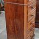 Old Chiffonier Bedside Table White Marble Top