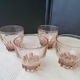 Set of 4 rosé glass table glasses 40.50s