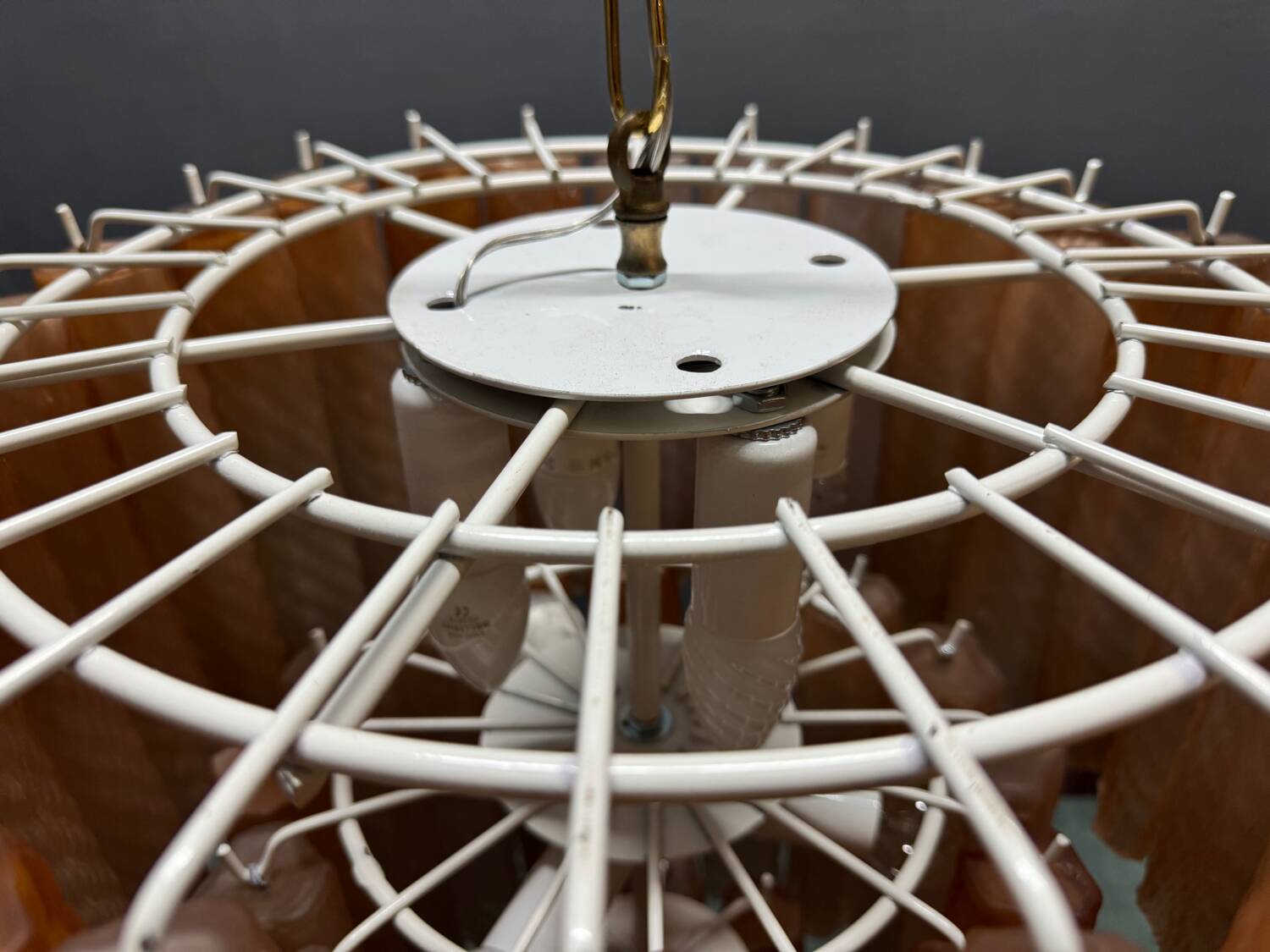 Murano Glass Tube Chandelier, Italy, 1970s