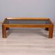 VINTAGE 1970S COFFEE TABLE IN WOOD AND GLASS DESIGNED AFRA E TOBIA SCARPA