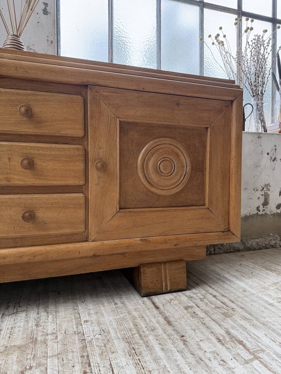 Enfilade storage unit oak Art Deco 1940 Dudouyt