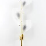 J.T. Kalmar Two Pairs of Large Floral Wall Sconces Auguri in Brass, Austria, 1950s