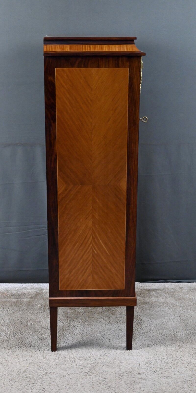 Rosewood and rosewood marquetry display cabinet, Louis XVI style – first part of the 20th century