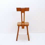 Set of 6 wooden T backs Dining Chairs - 1960s