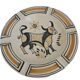 Wall plate in Talavera pottery, Iberian bull, Spain 1960s