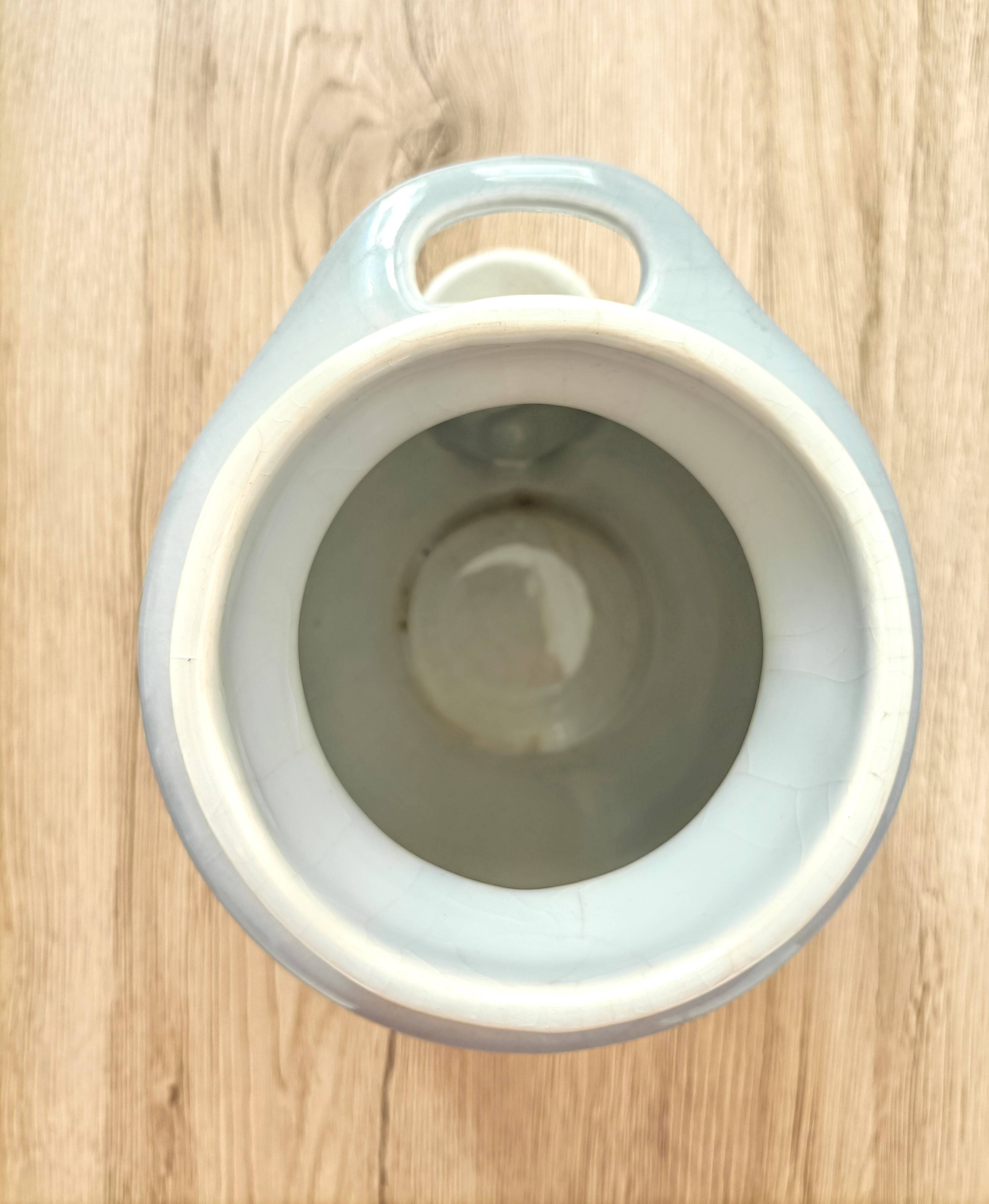 Saint Amand earthenware pickle or olive pot