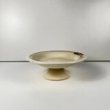 Longwy compote dish, early 20th century, floral decoration.