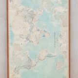 Very large vintage world map from 1970