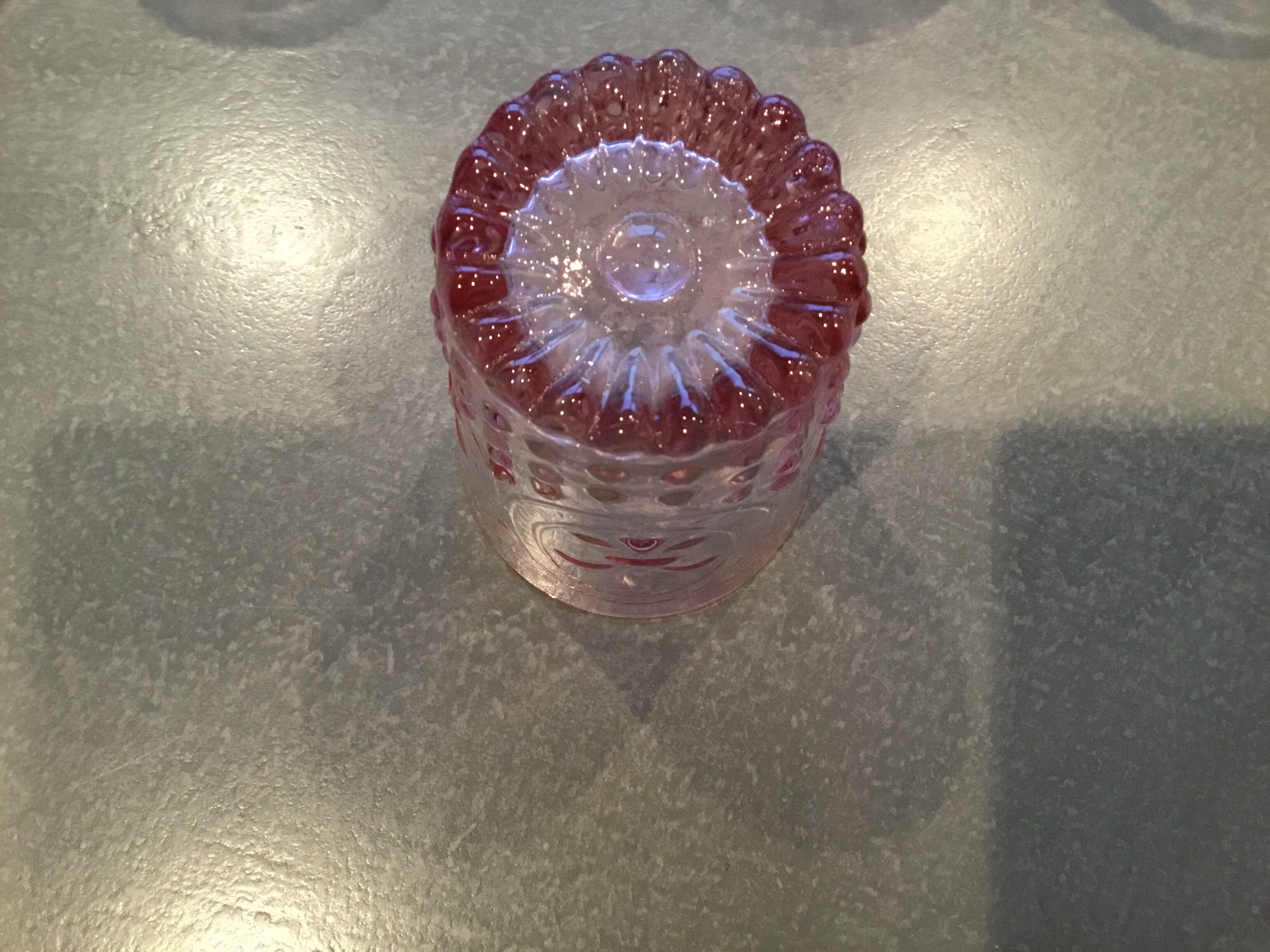 Set of 8 pink water glasses