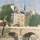 Old painting signed and dated September 1945