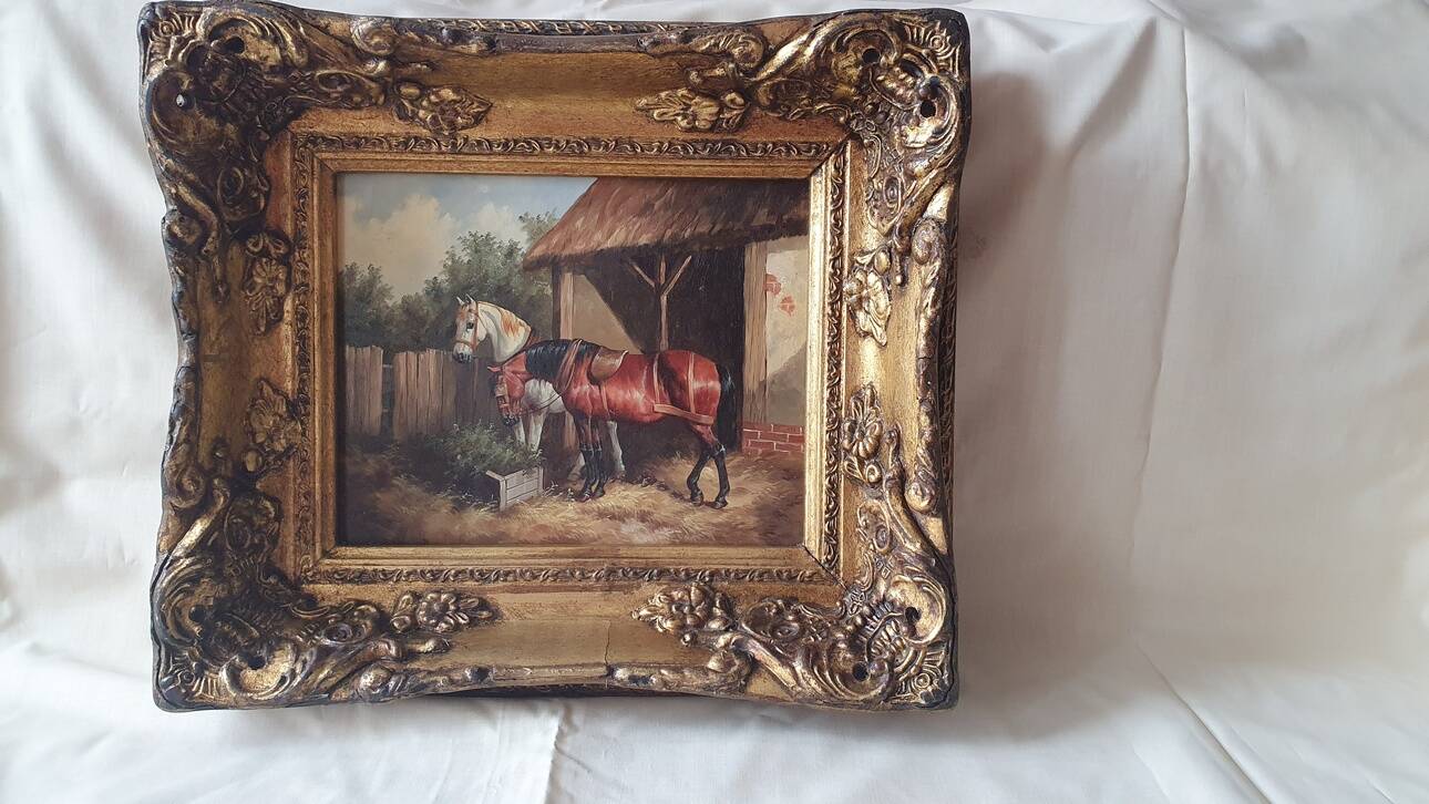Oil painting on panel