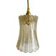Vintage amber glass walking lamp electrified to nine