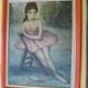 Old painting, oil on panel, dancer, signed garday