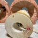 Pair of vintage bedside lamps with pink fringes