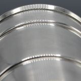 small champagne ice bucket cooler silver metal bottle art deco