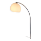 Lampadaire arc blanc et argenté en métal et marbre