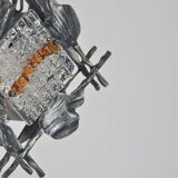 Brutalist hanging lamp designed by Tom Ahlström & Hans Ehrlich, 1960s
