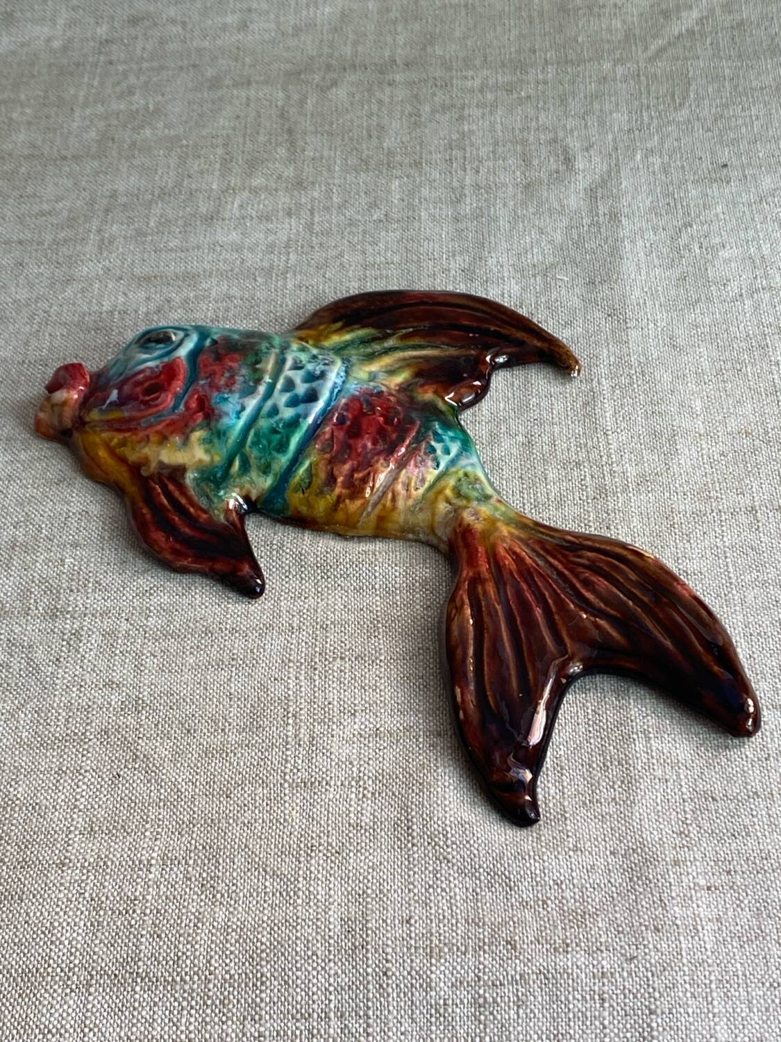 Glazed ceramic fish