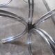 Large table Roche Bobois 1970 glass and chrome 8 pers