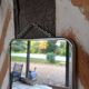 Miroir de barbier avec chaîne