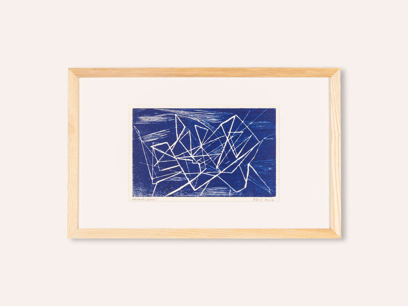 Netz, Wood Cut on Paper, 57 x 36 cm