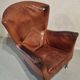 Vintage Dutch leather lounge chair, 1990s, Montis style